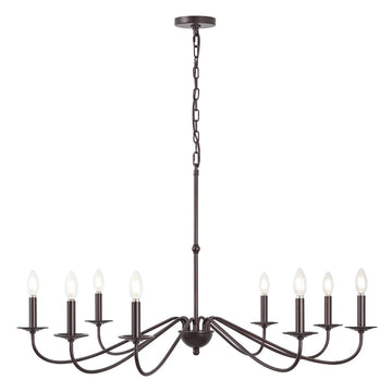 Wicklow 40" 8-Light Bohemian Farmhouse Iron LED Chandelier